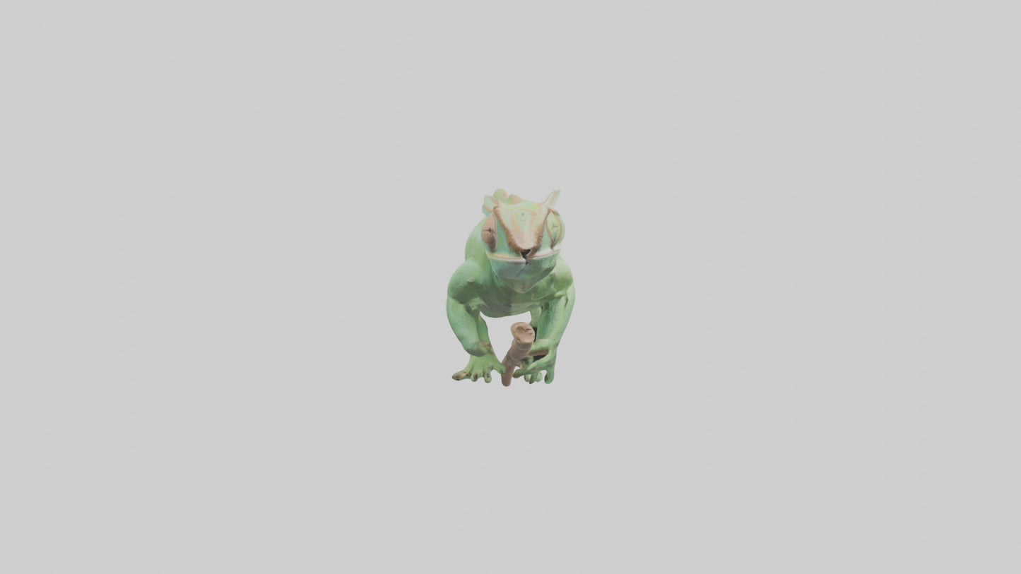 Parsons Chameleon displaying model VR / AR / low-poly