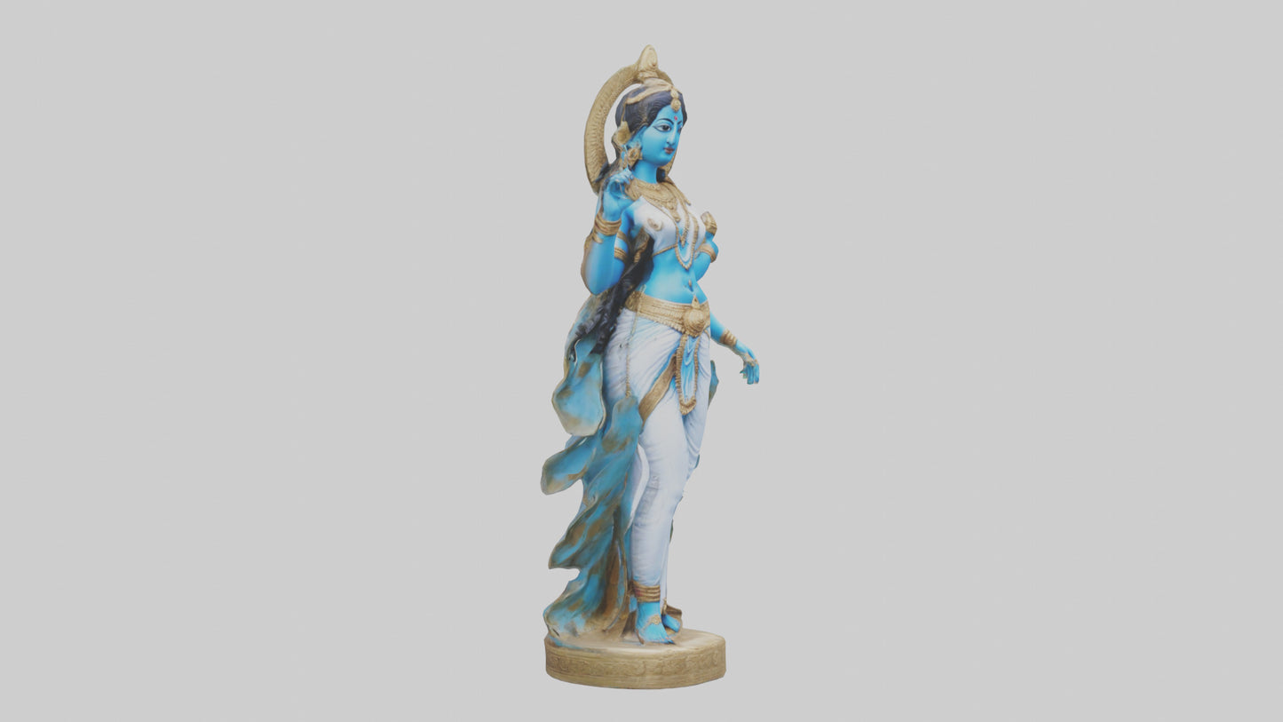 3D model Parvati statue model VR / AR / low-poly