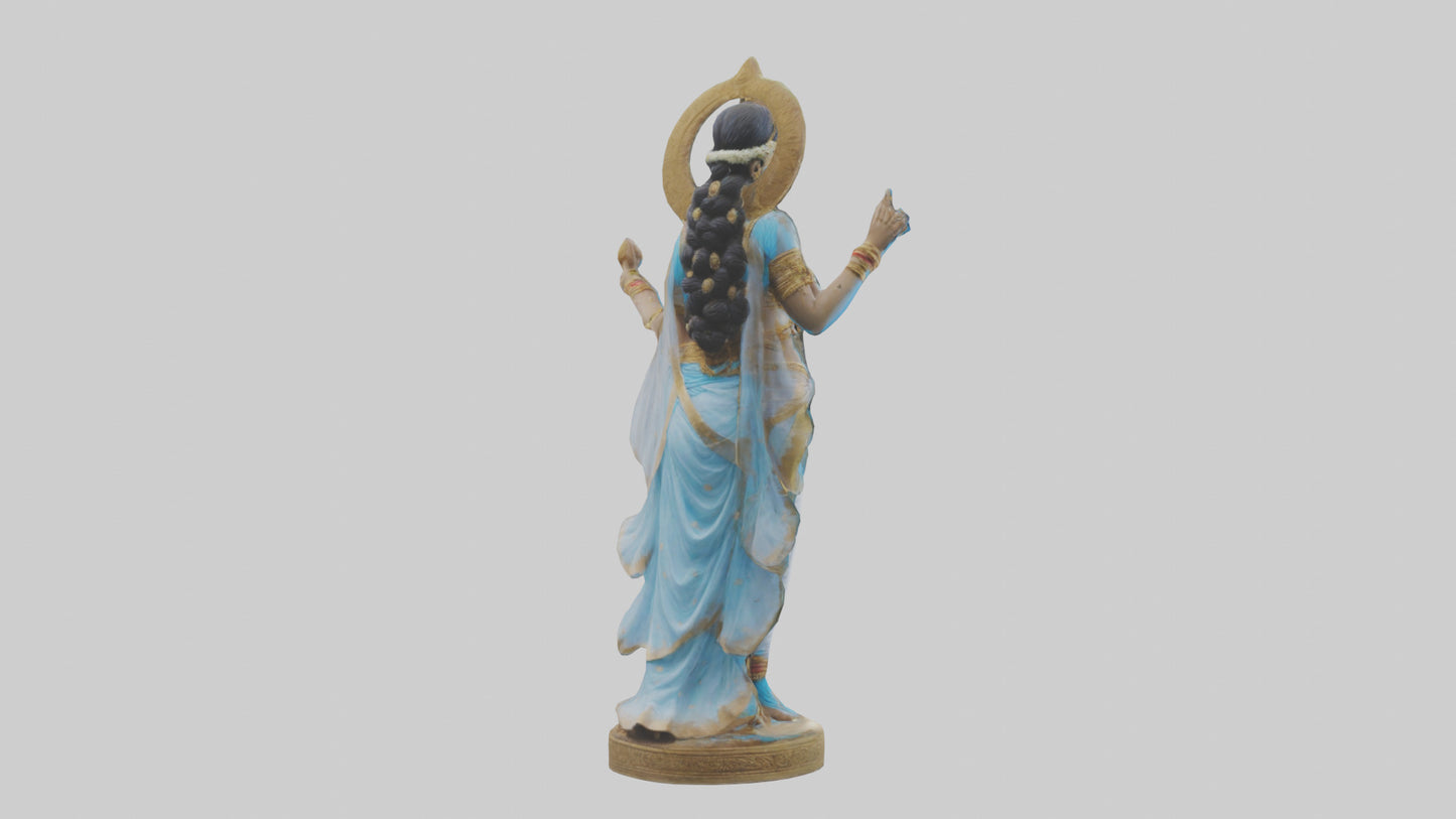 3D model Parvati statue model VR / AR / low-poly