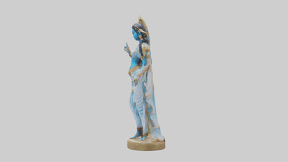 3D model Parvati statue model VR / AR / low-poly