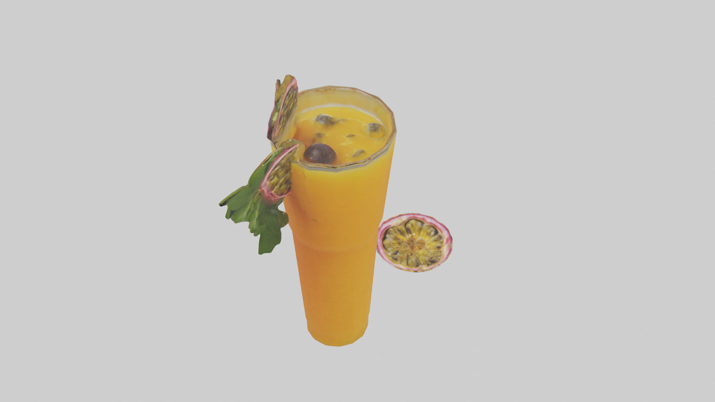 3D model Passion fruit juice model VR / AR / low-poly