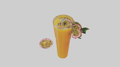 3D model Passion fruit juice model VR / AR / low-poly
