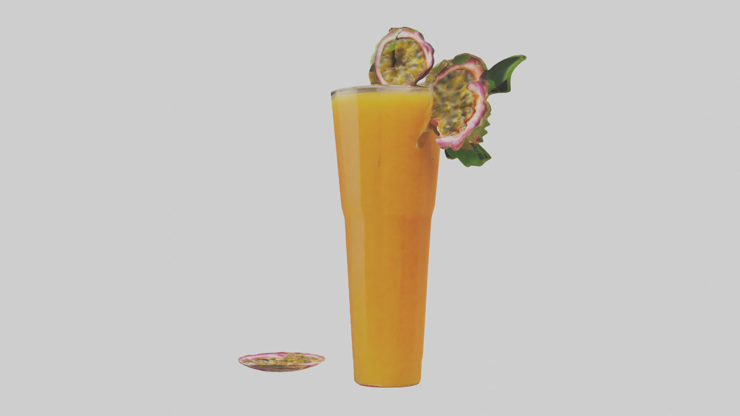 3D model Passion fruit juice model VR / AR / low-poly