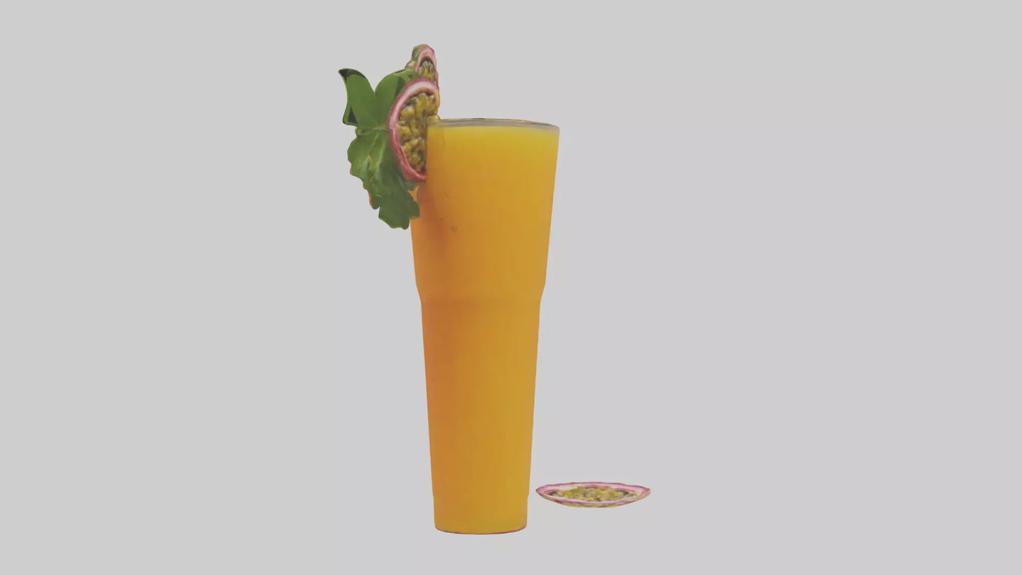 3D model Passion fruit juice model VR / AR / low-poly