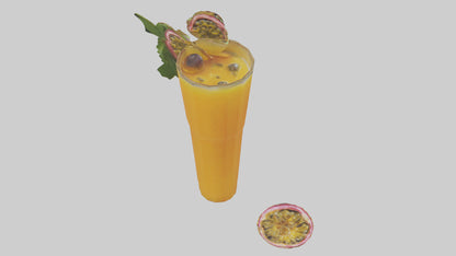 3D model Passion fruit juice model VR / AR / low-poly