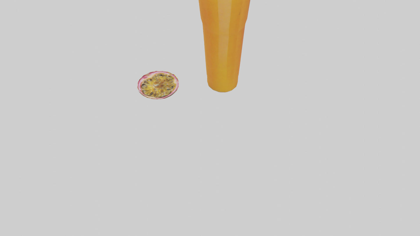 3D model Passion fruit juice model VR / AR / low-poly
