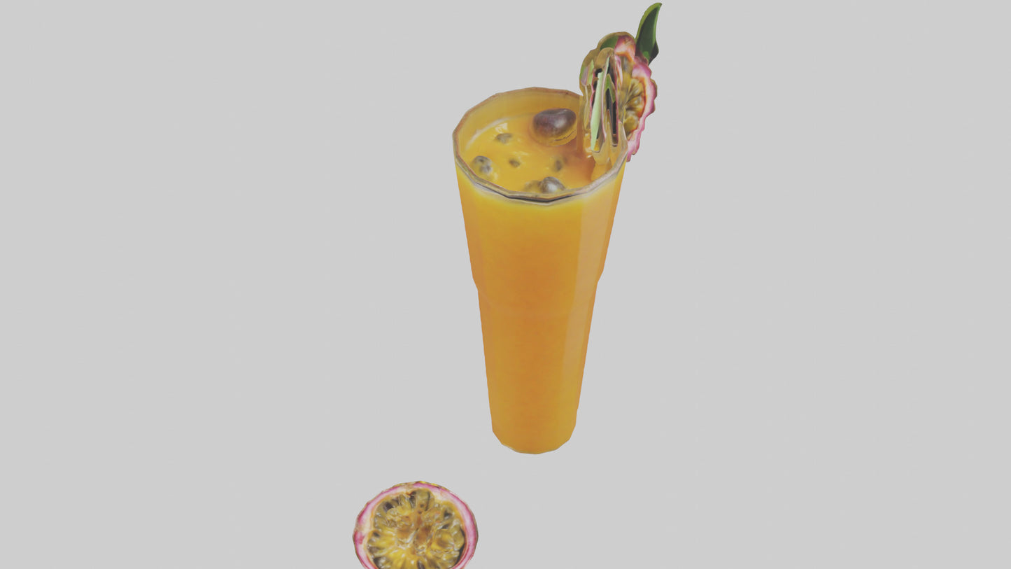 3D model Passion fruit juice model VR / AR / low-poly