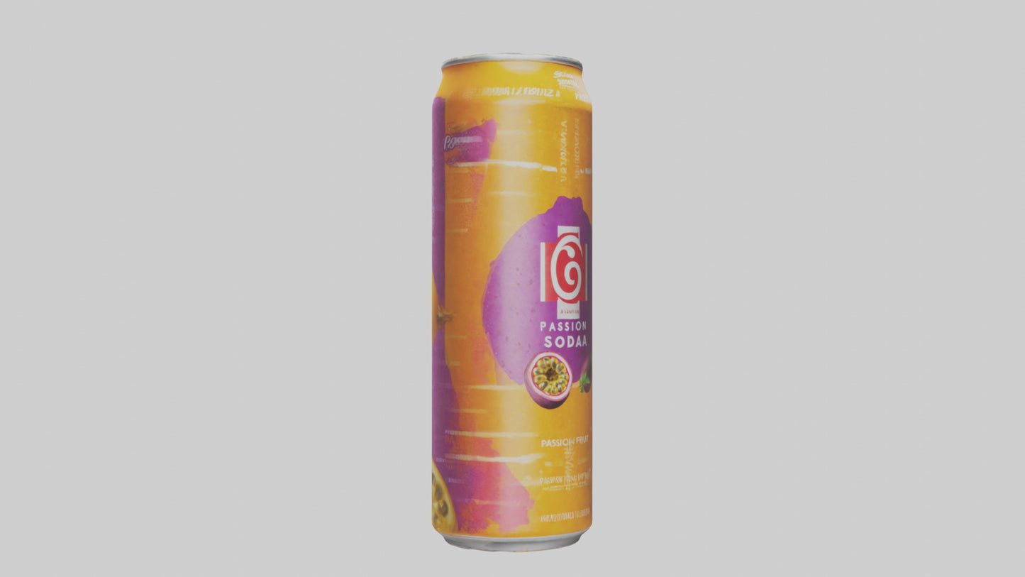 Passion fruit soda model VR / AR / low-poly