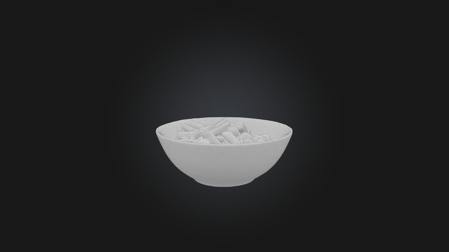 3D model Pasta Bowl Model VR / AR / low-poly