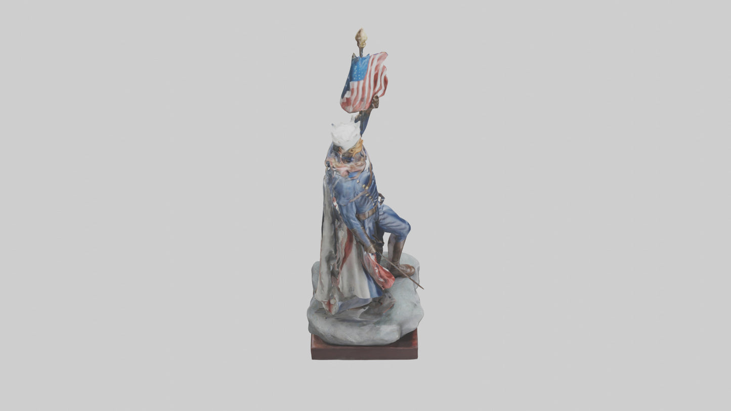 3D model Patriot Hero Statue model 2 VR / AR / low-poly