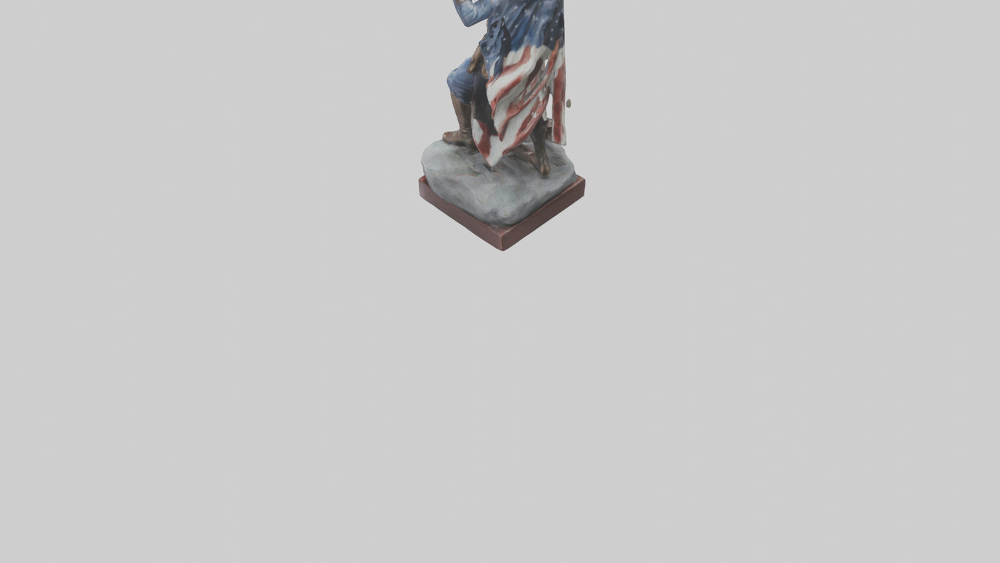 3D model Patriot Hero Statue model 2 VR / AR / low-poly