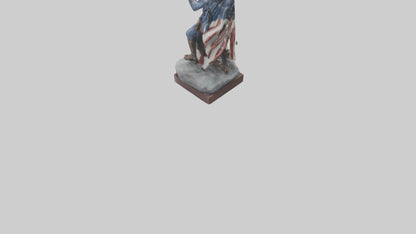 3D model Patriot Hero Statue model 2 VR / AR / low-poly
