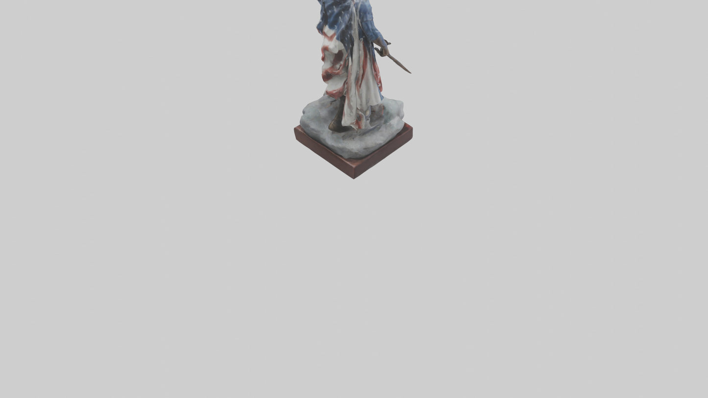 3D model Patriot Hero Statue model 2 VR / AR / low-poly