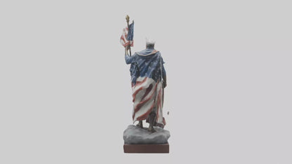 3D model Patriot Hero Statue model 2 VR / AR / low-poly