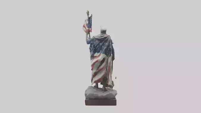3D model Patriot Hero Statue model 2 VR / AR / low-poly