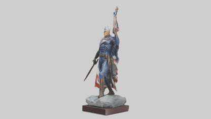 3D model Patriot Hero Statue model 2 VR / AR / low-poly