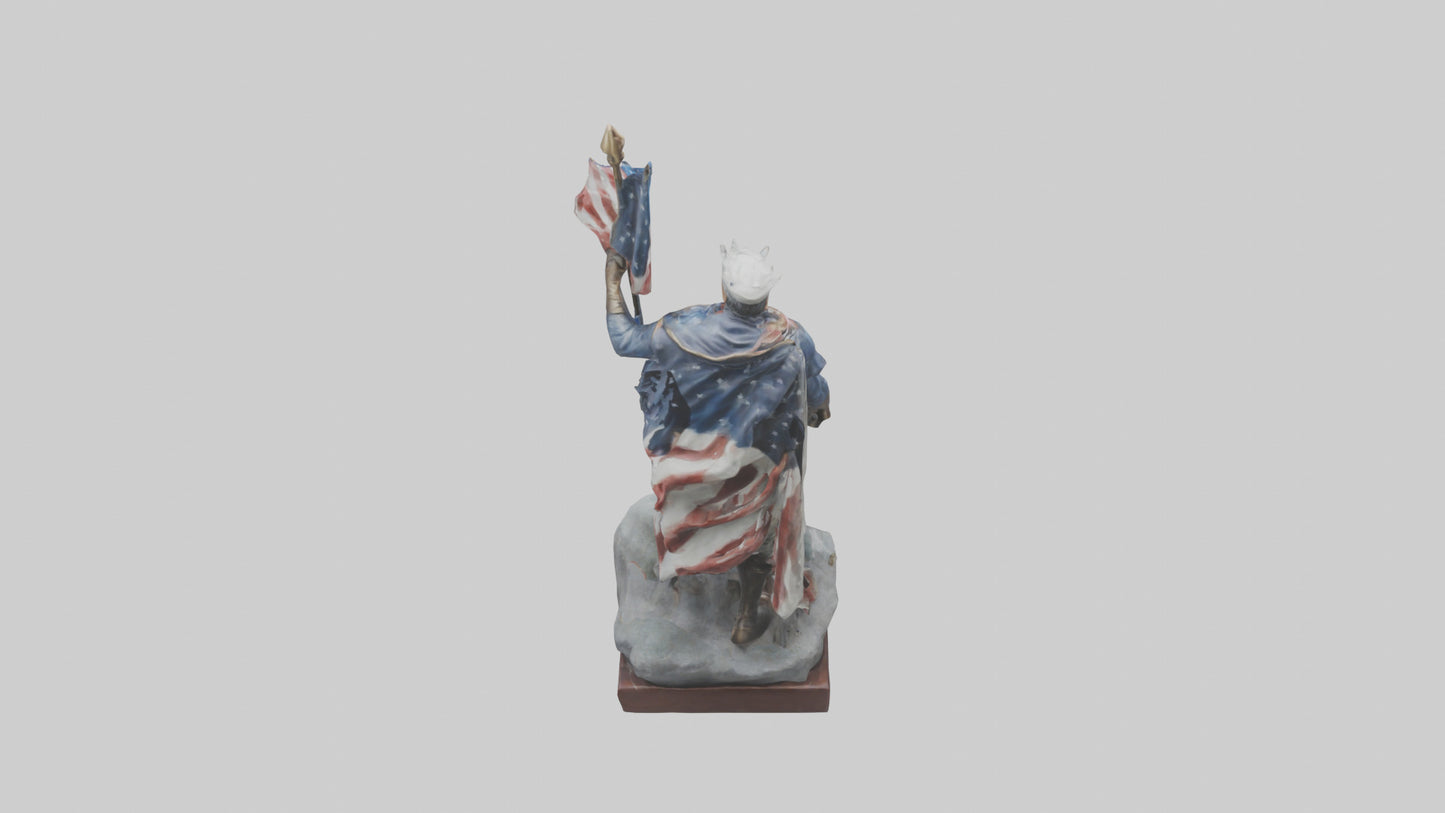 3D model Patriot Hero Statue model 2 VR / AR / low-poly