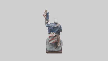 3D model Patriot Hero Statue model 2 VR / AR / low-poly
