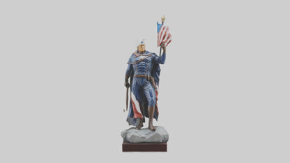 3D model Patriot Hero Statue model 2 VR / AR / low-poly