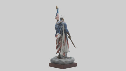 3D model Patriot Hero Statue model 2 VR / AR / low-poly