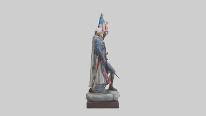 3D model Patriot Hero Statue model 2 VR / AR / low-poly