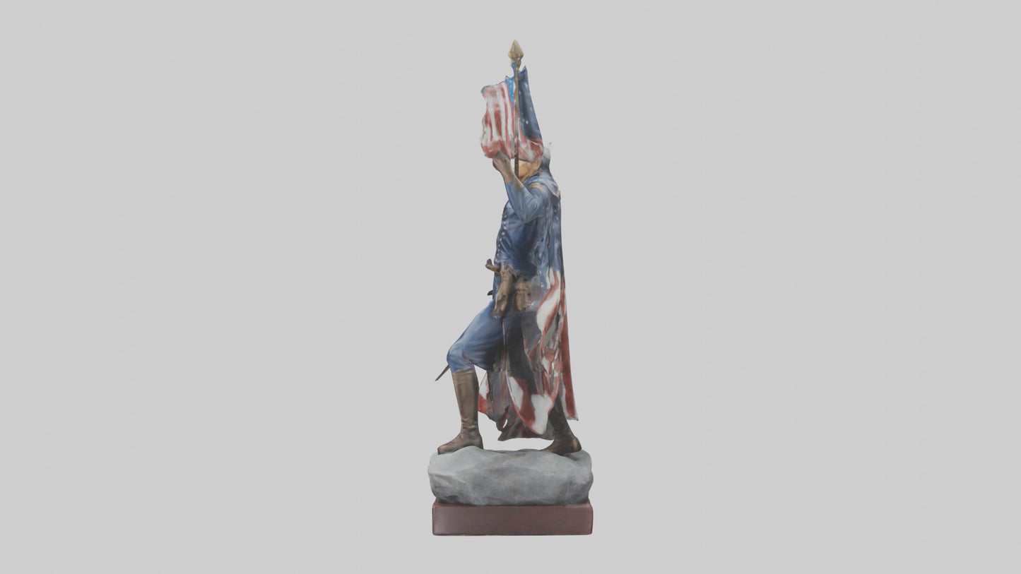 3D model Patriot Hero Statue model 2 VR / AR / low-poly