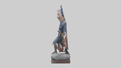 3D model Patriot Hero Statue model 2 VR / AR / low-poly