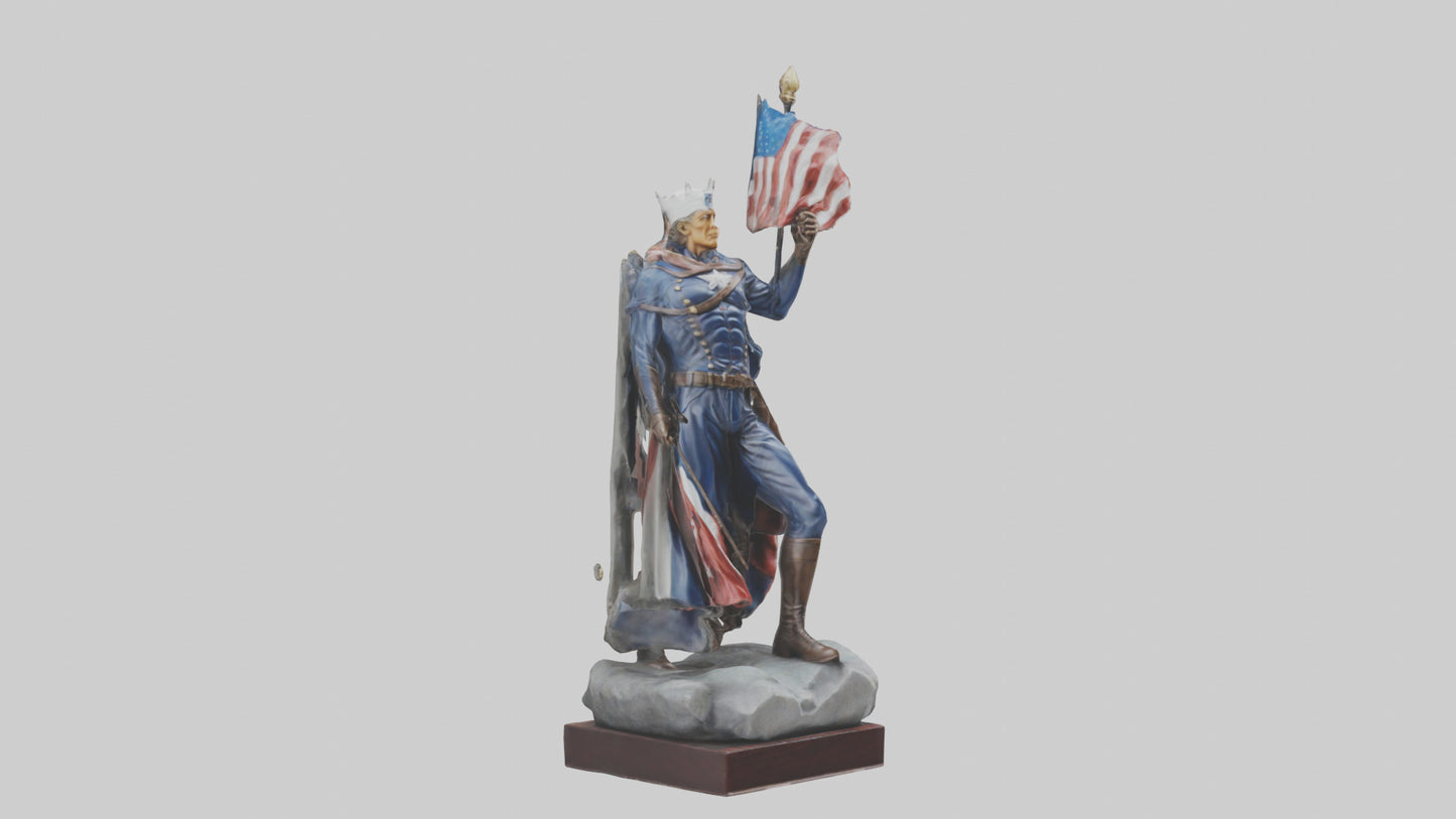 3D model Patriot Hero Statue model 2 VR / AR / low-poly