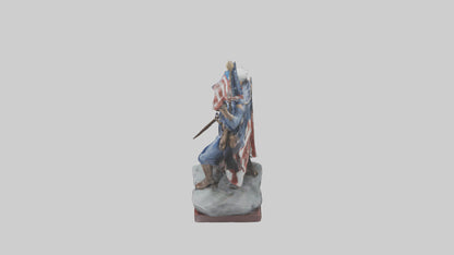 3D model Patriot Hero Statue model 2 VR / AR / low-poly