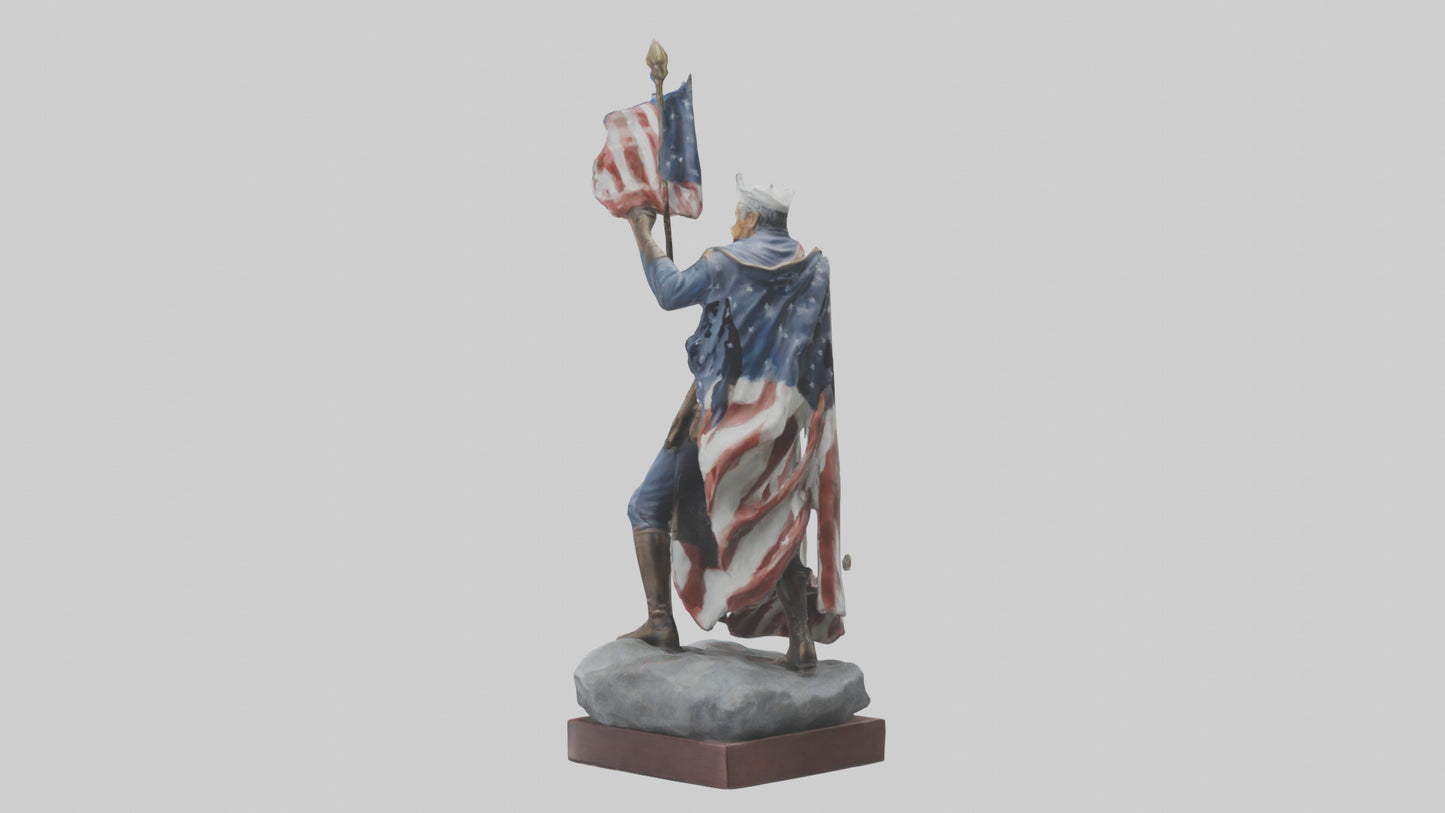 3D model Patriot Hero Statue model 2 VR / AR / low-poly
