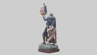 3D model Patriot Hero Statue model 2 VR / AR / low-poly