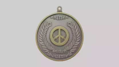 3D model Peace and Unity Medal model VR / AR / low-poly
