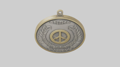 3D model Peace and Unity Medal model VR / AR / low-poly
