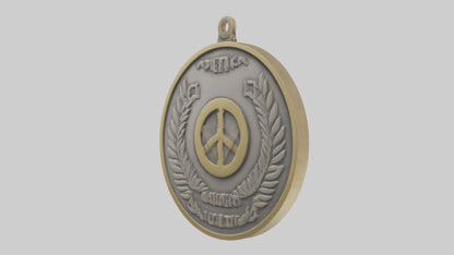 3D model Peace and Unity Medal model VR / AR / low-poly