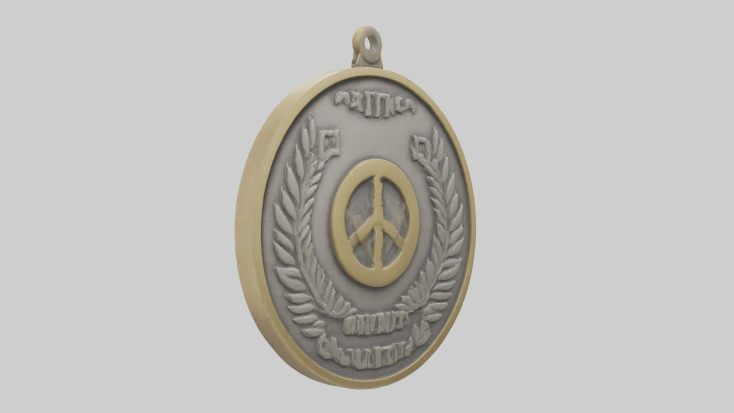 3D model Peace and Unity Medal model VR / AR / low-poly