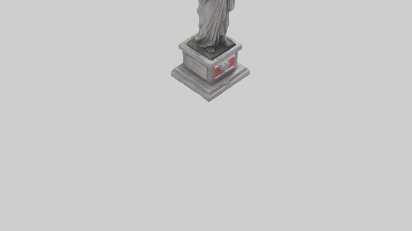 3D model Peaceful Resistance statue model VR / AR / low-poly