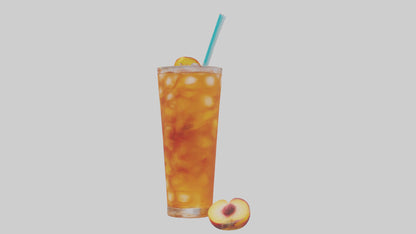 3D model Peach iced tea model VR / AR / low-poly