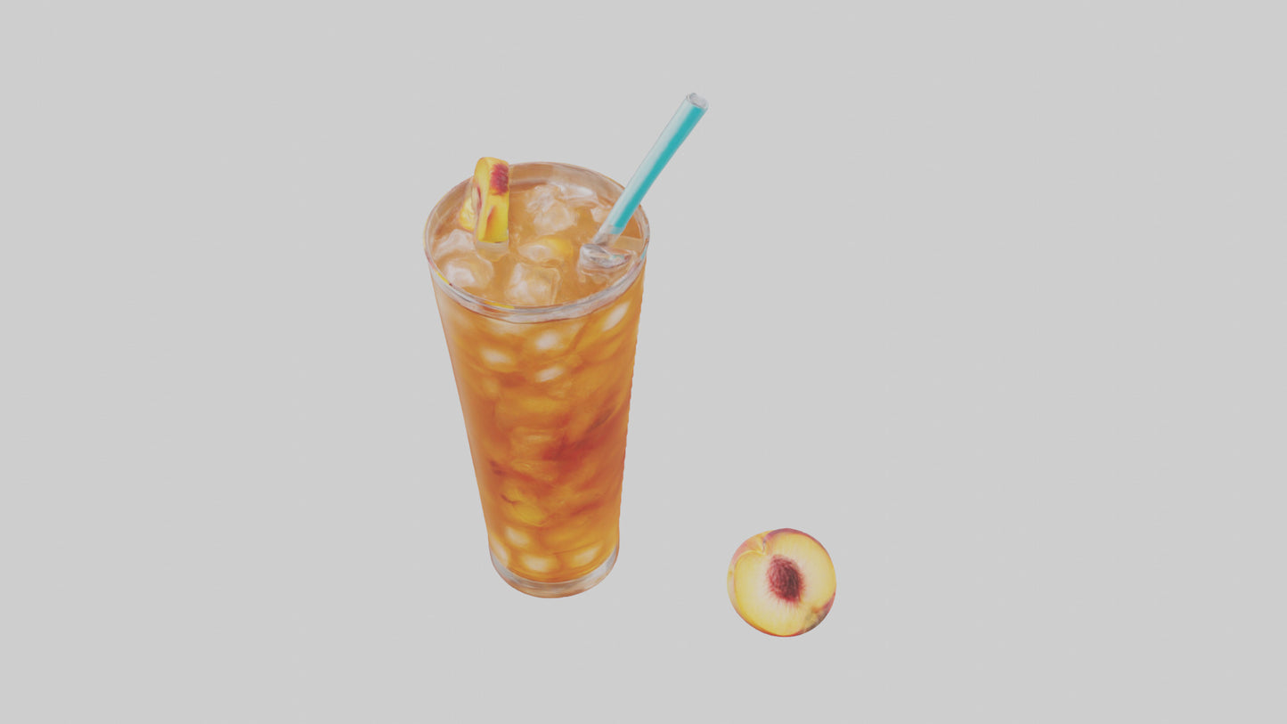 3D model Peach iced tea model VR / AR / low-poly