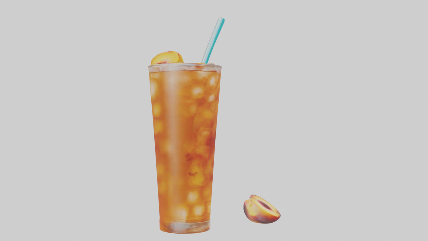 3D model Peach iced tea model VR / AR / low-poly