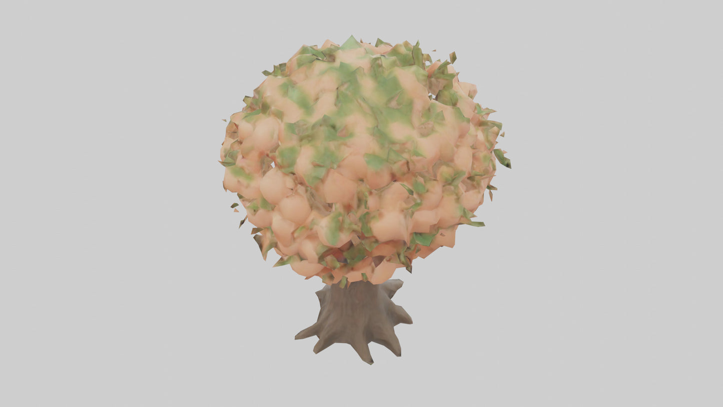 3D model Peach tree model VR / AR / low-poly