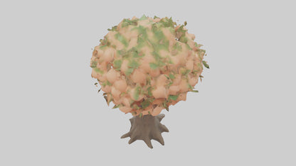 3D model Peach tree model VR / AR / low-poly