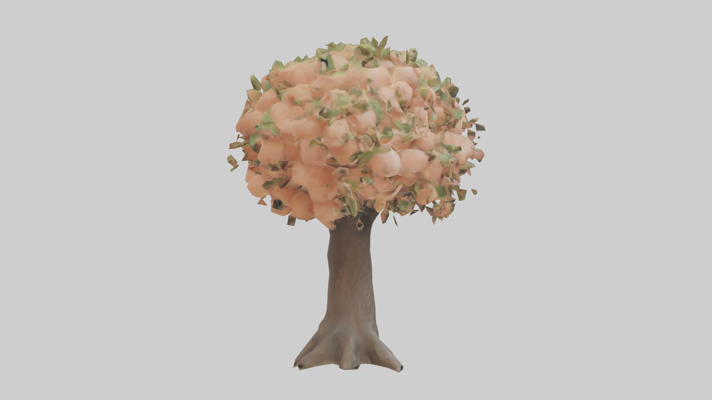 3D model Peach tree model VR / AR / low-poly