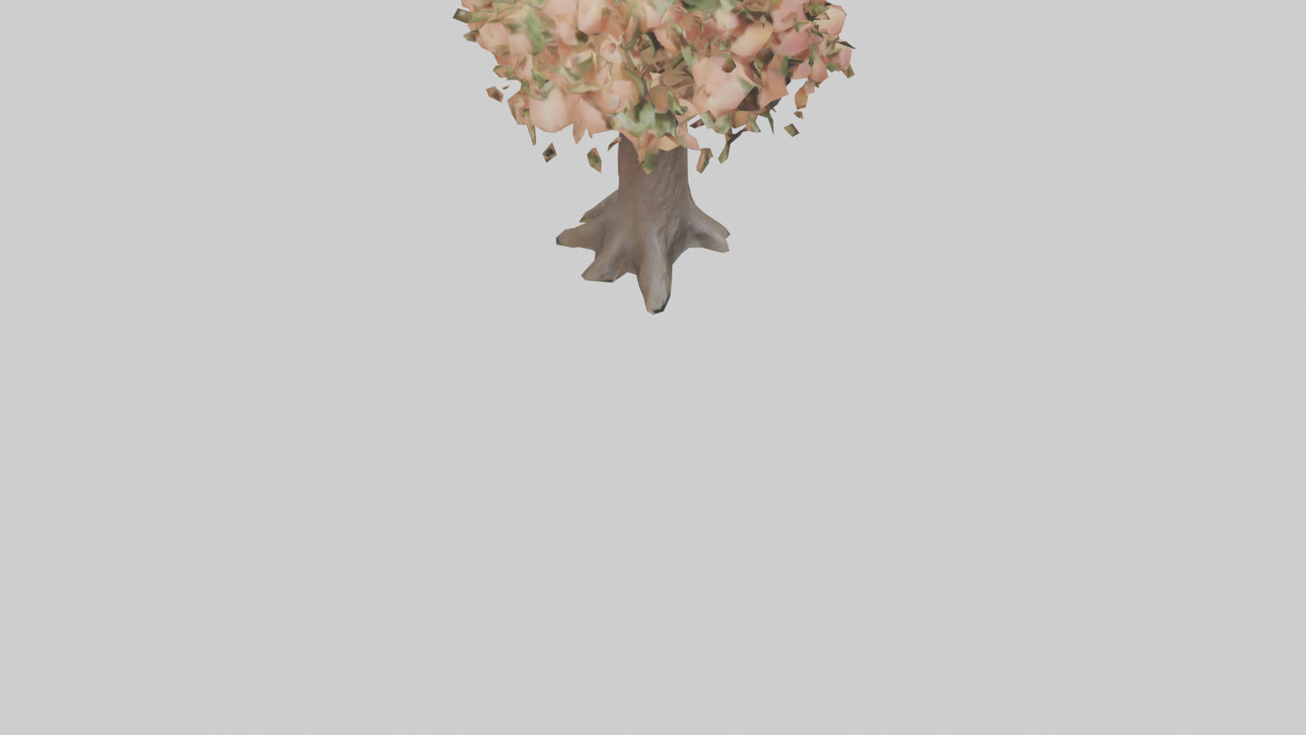 3D model Peach tree model VR / AR / low-poly