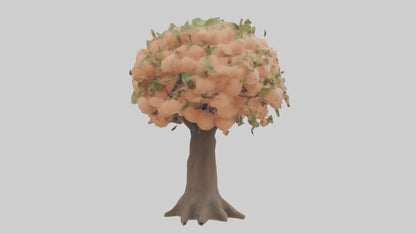 3D model Peach tree model VR / AR / low-poly