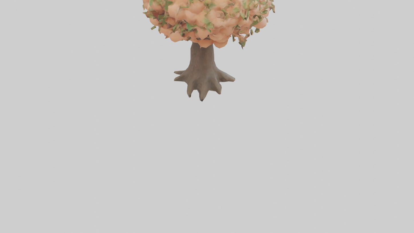3D model Peach tree model VR / AR / low-poly