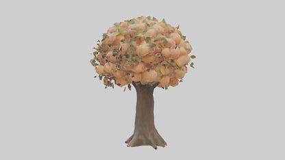 3D model Peach tree model VR / AR / low-poly