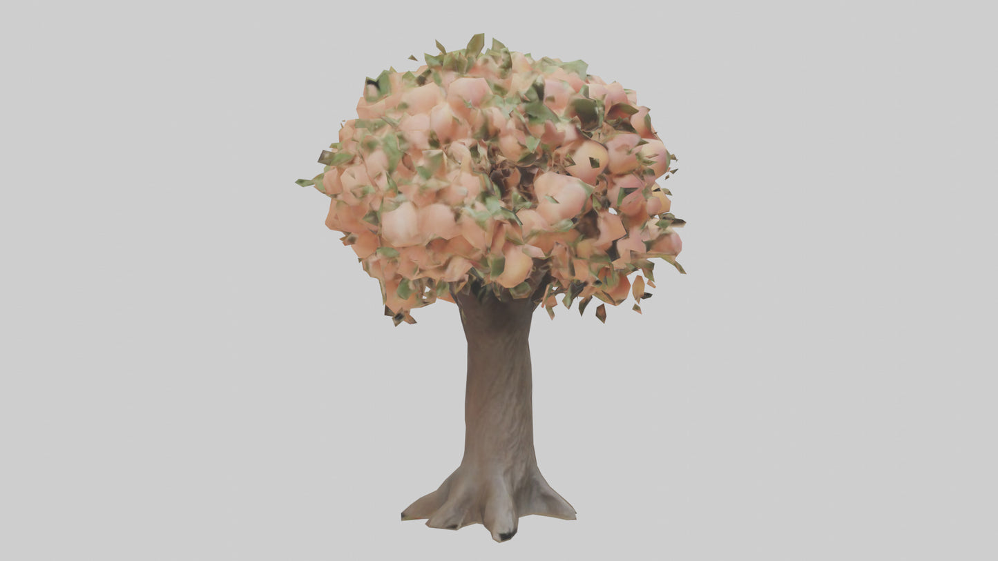 3D model Peach tree model VR / AR / low-poly