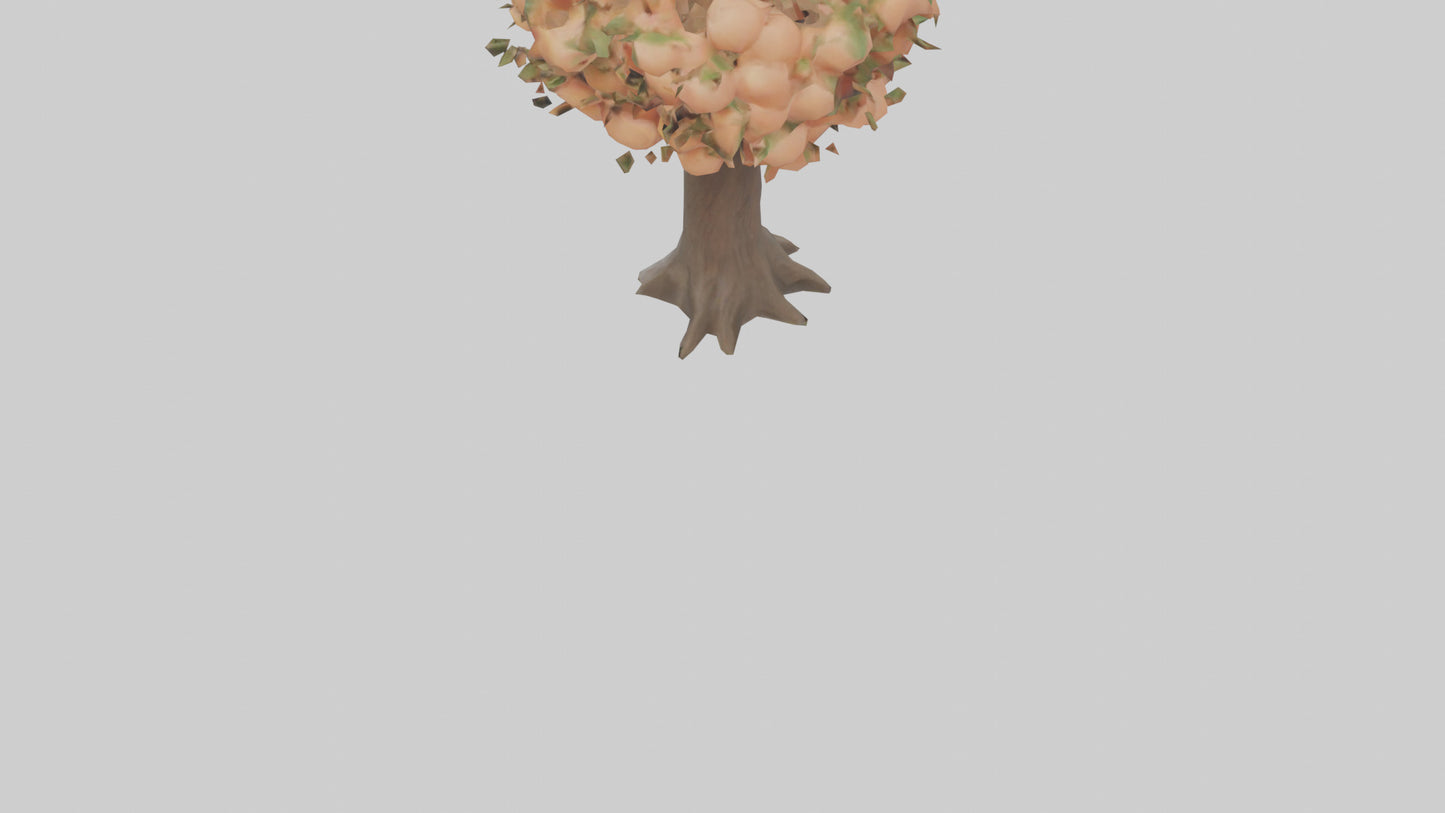 3D model Peach tree model VR / AR / low-poly