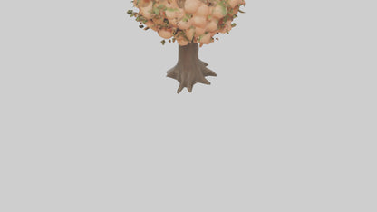 3D model Peach tree model VR / AR / low-poly