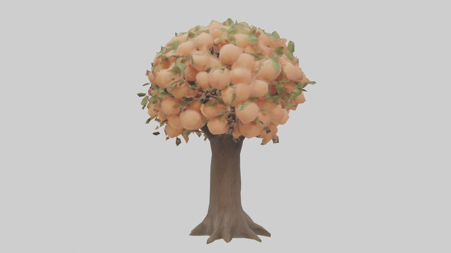 3D model Peach tree model VR / AR / low-poly